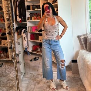 Brand new Zara Sequin Embellished Halter Top